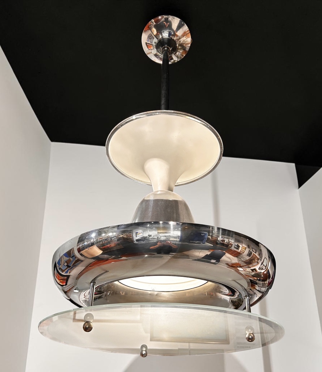 Modernist Art Deco Chandelier, Belgium, Circa 1930